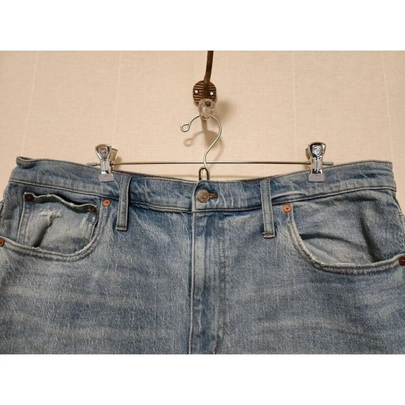 Madewell The High-Rise Slim Boyjean in Prentice Wash Ripped Edition Size 33 - Picture 8 of 8